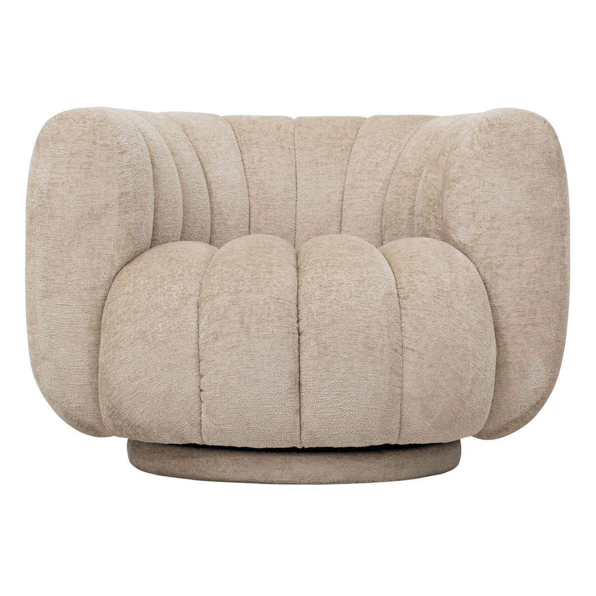 Fauteuil Mello draaifauteuil in crème stof van MUST Living