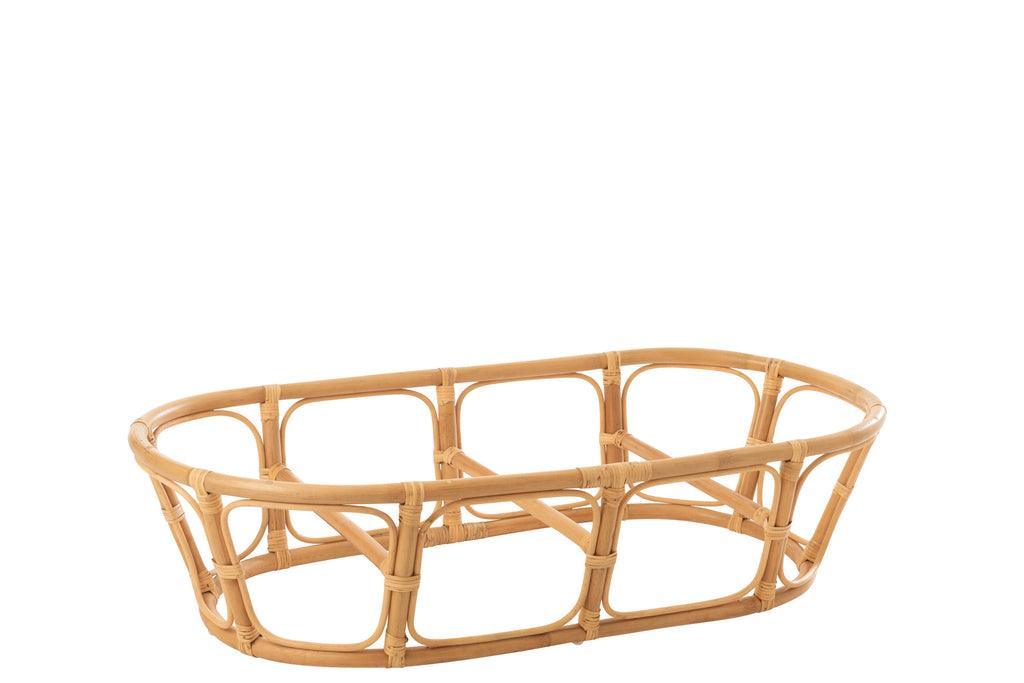 Fauteuil Roni Met Kussen Rotan Naturel/Wit - Fauteuil - J-Line - livinglovely.nl