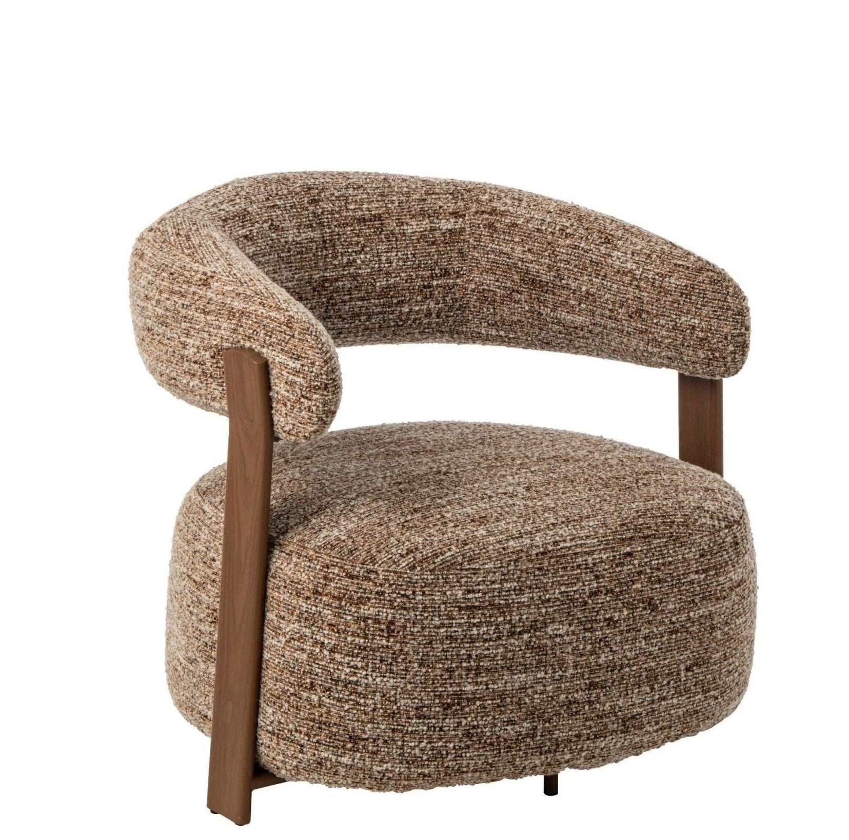 Fauteuil Schuim Bruin van J-Line, achtste weergave van de bruine fauteuil
