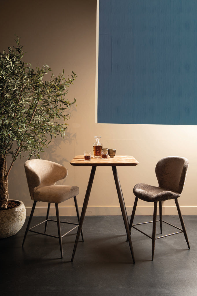 Fieron houten bartafel naturel vierkant PTMD - Bartafel - PTMD - livinglovely.nl