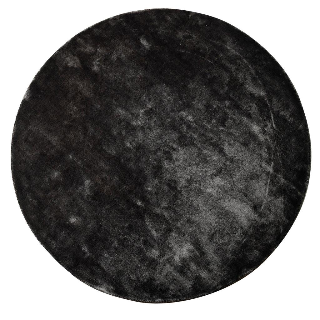 Flavia Black Vloerkleed Rond Ø160cm PTMD - Vloerkleed - PTMD - livinglovely.nl