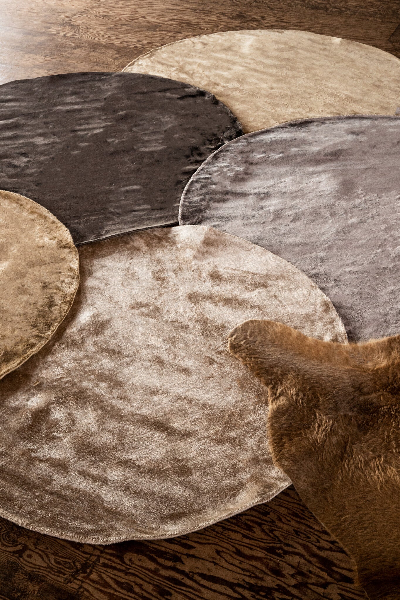 Flavia Brown Vloerkleed Rond Ø160cm PTMD - Vloerkleed - PTMD - livinglovely.nl