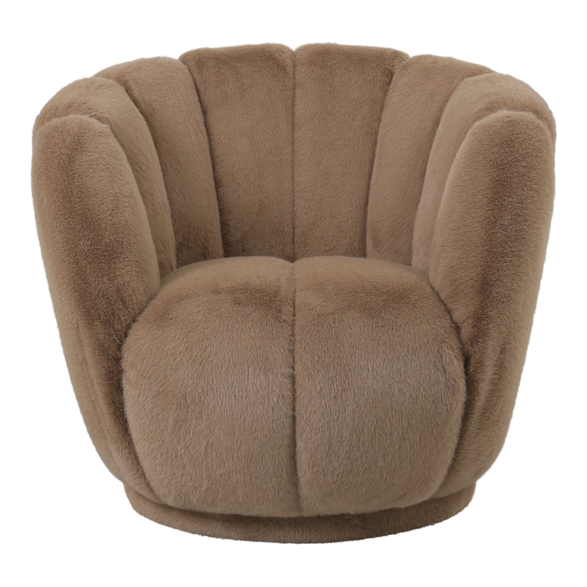 Furia Mocca Fauteuil Fur PTMD - Fauteuil - PTMD - livinglovely.nl