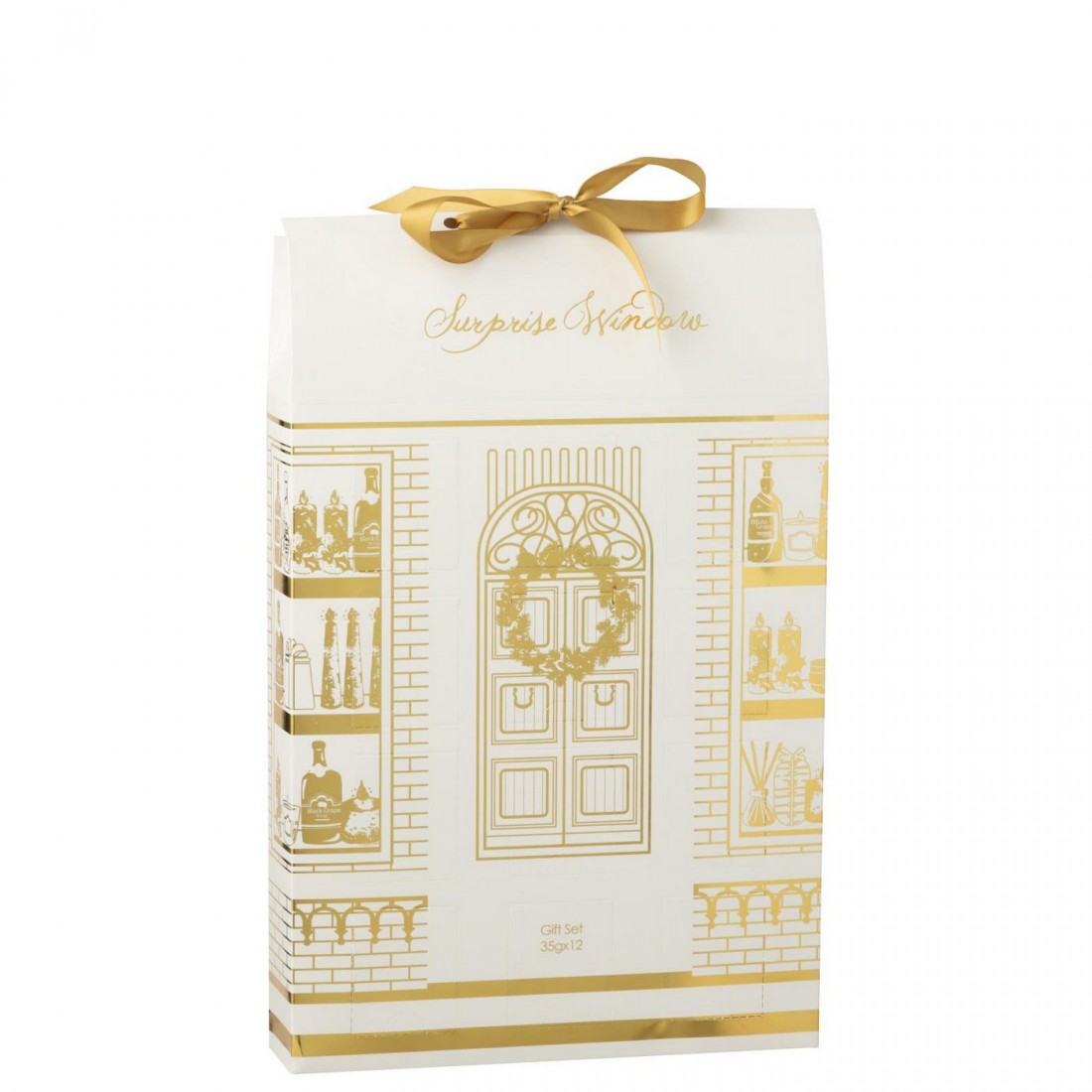 Surprise window van J-Line in goud en wit als cadeau gestyled