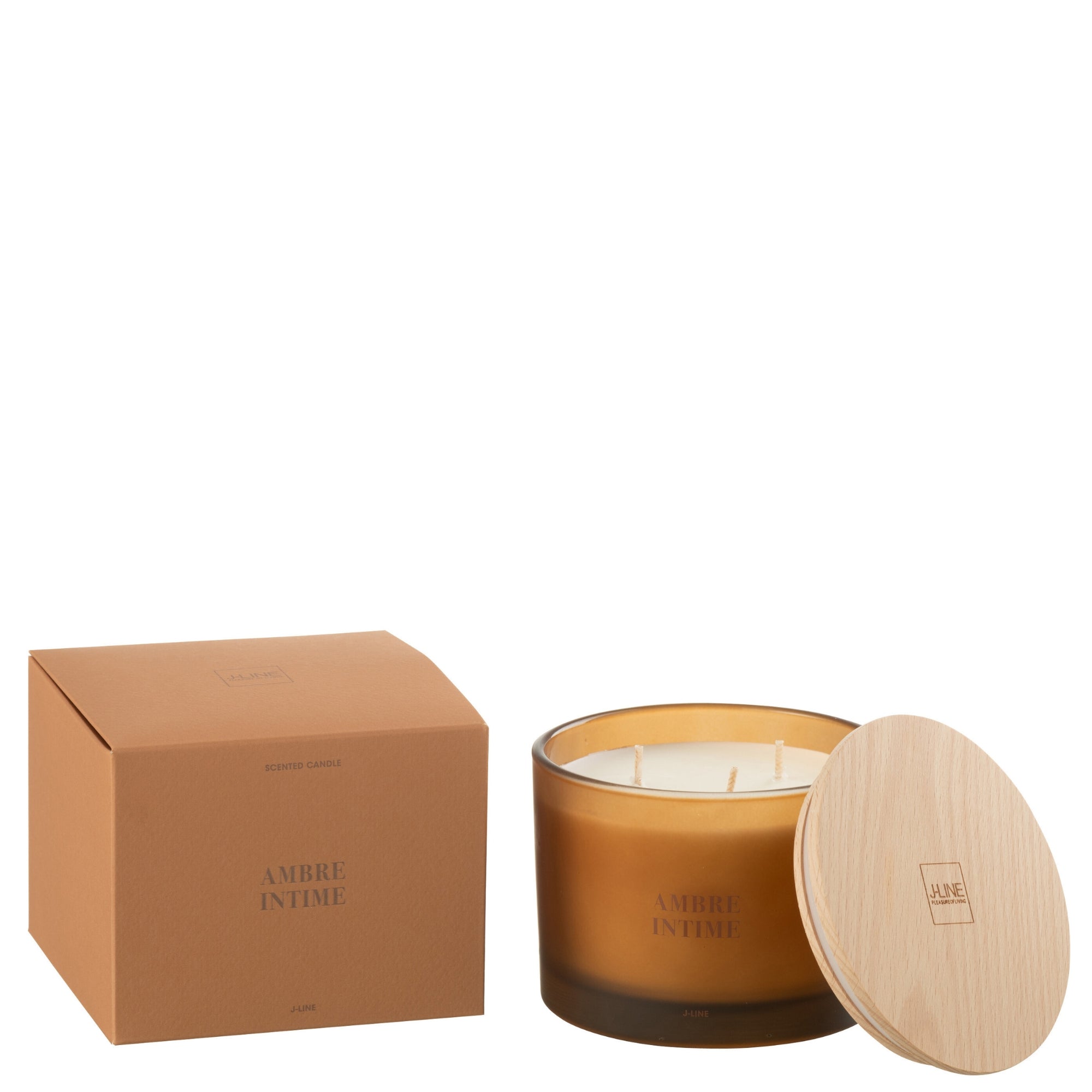 Geurkaars Accords Essentiels Ambre Intime 28 Uur - Geurkaars - J-Line - livinglovely.nl