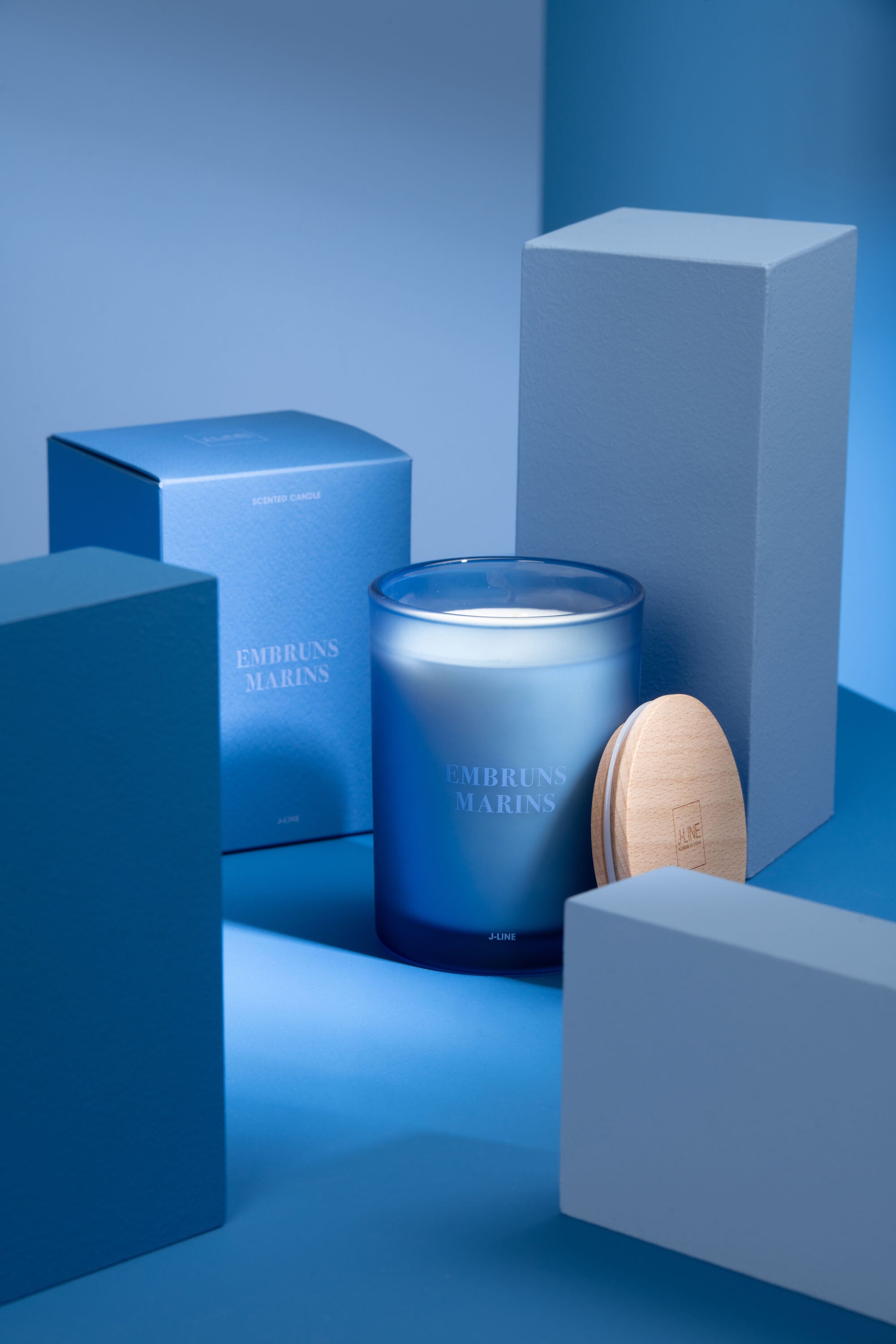 Geurkaars Accords Essentiels Embruns Marins 38 Uur - Geurkaars - J-Line - livinglovely.nl