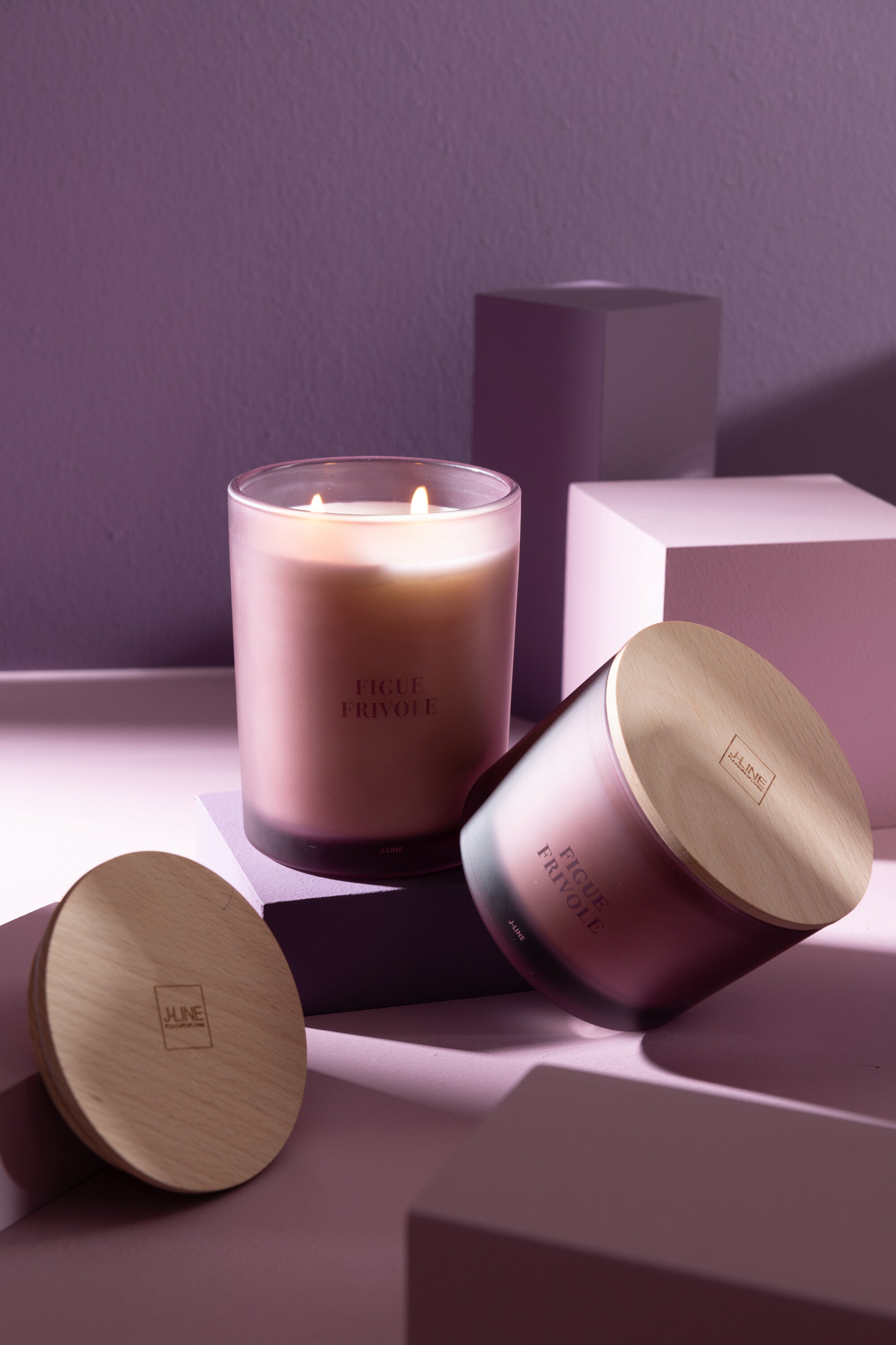 Geurkaars Accords Essentiels Figue Frivole 52 Uur - Geurkaars - J-Line - livinglovely.nl