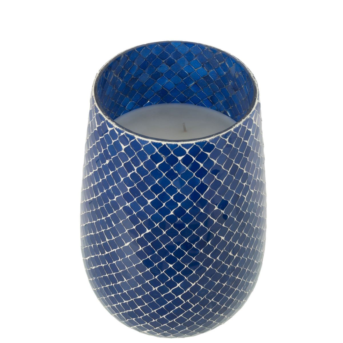 Geurkaars Mia Mozaiek Blauw Large-230h