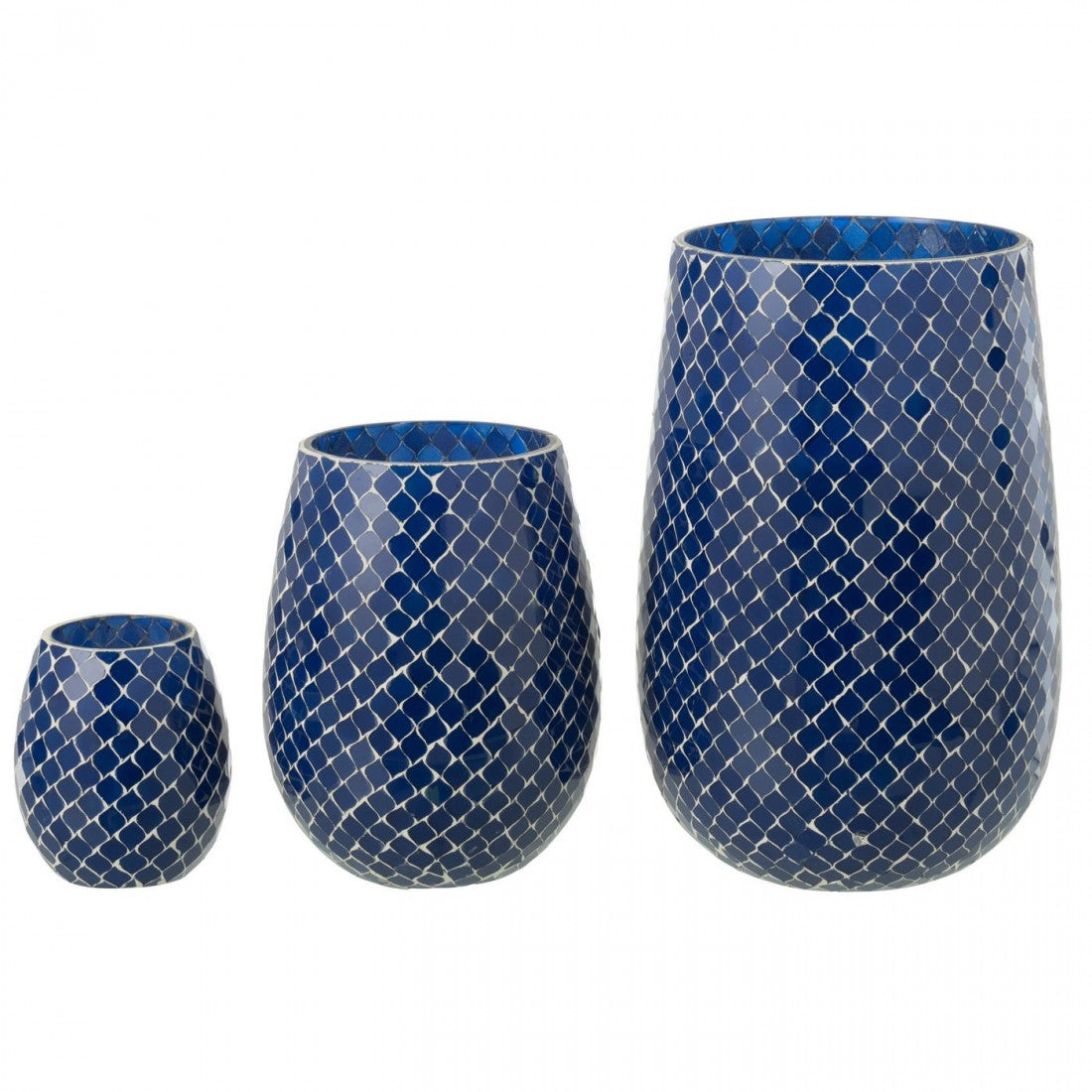 Geurkaars Mia Mozaeik Blauw Large-230h
