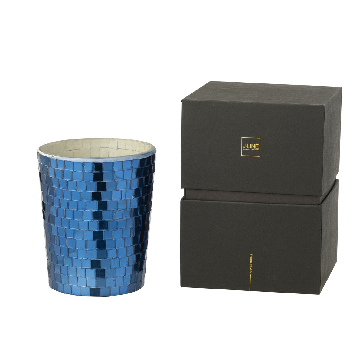 Geurkaars Spiegel Glas Blauw J-Line