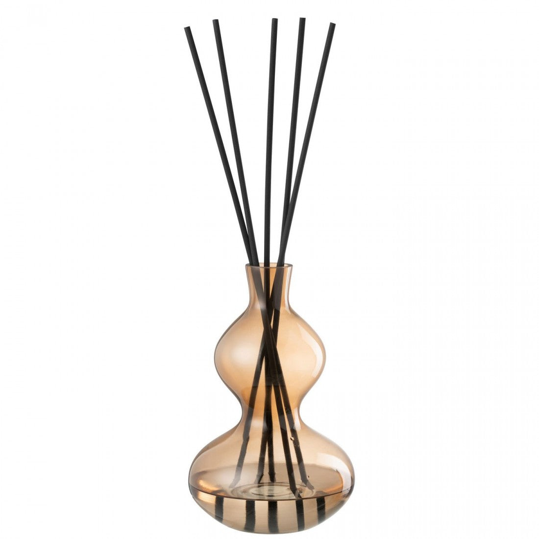 Geurolie Nordic Vetiver Glas Amber Large 1000ml - Geurstokjes - J-Line - livinglovely.nl