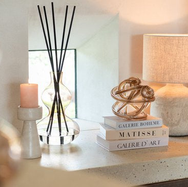 Geurolie Nordic Vetiver Glas Amber Small 500ml - Geurstokjes - J-Line - livinglovely.nl