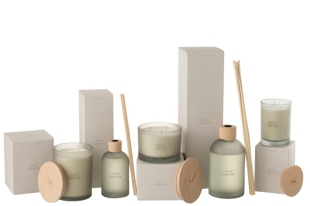 Geurstokjes Accords Essentiels Musc Obscur 550ml - Geurstokjes - J-Line - livinglovely.nl