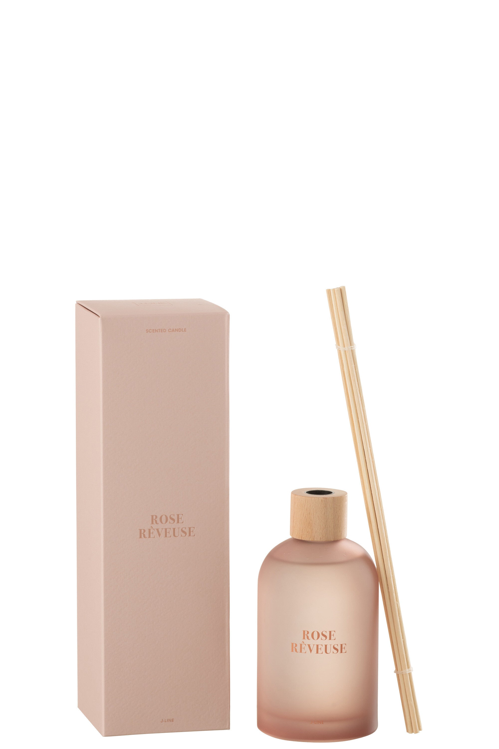 Geurstokjes Accords Essentiels Rose Rêveuse 250ml - Geurstokjes - J-Line - livinglovely.nl
