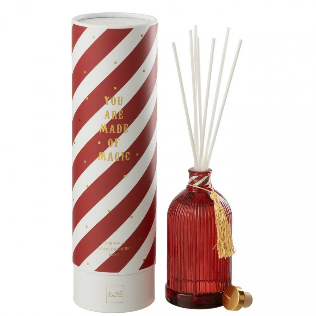 Geurverspreider Magic Geurolie Wit/Koraalrood Large 500ml J-line