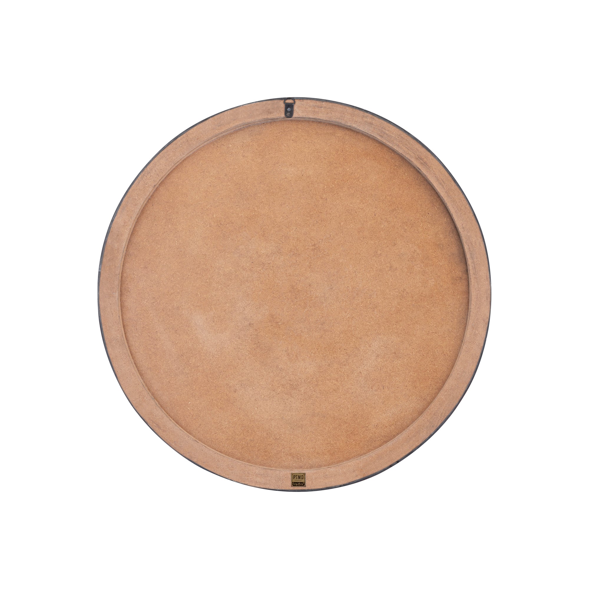 Hallie Black And White Wood Round Wall Panel Swirl 60x60cm PTMD - Wandpaneel - PTMD - livinglovely.nl