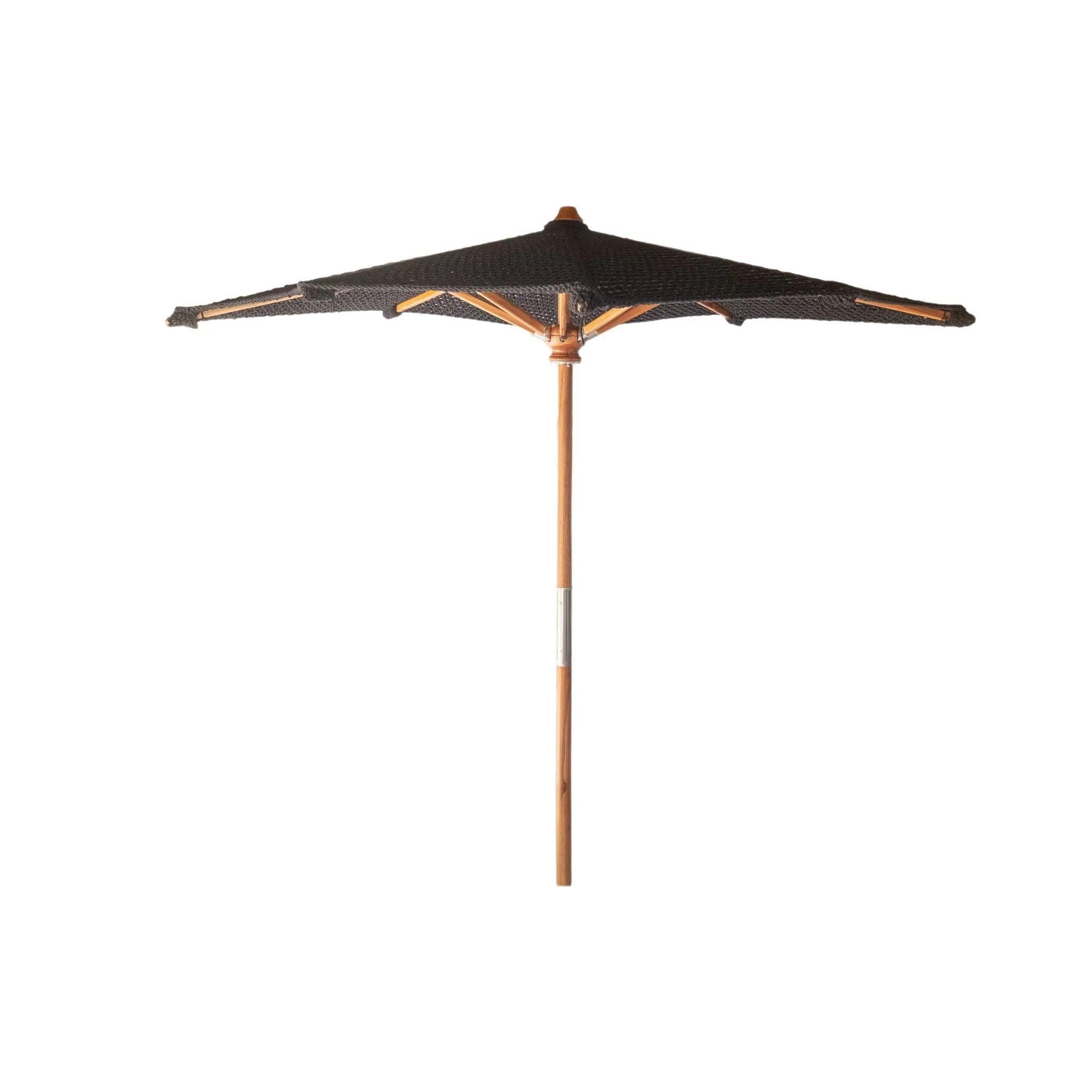 Handgeknoopte Parasol - Pacific Zwart Vierkant - 250cm - Handgeknoopte parasol - Todo Bien - livinglovely.nl