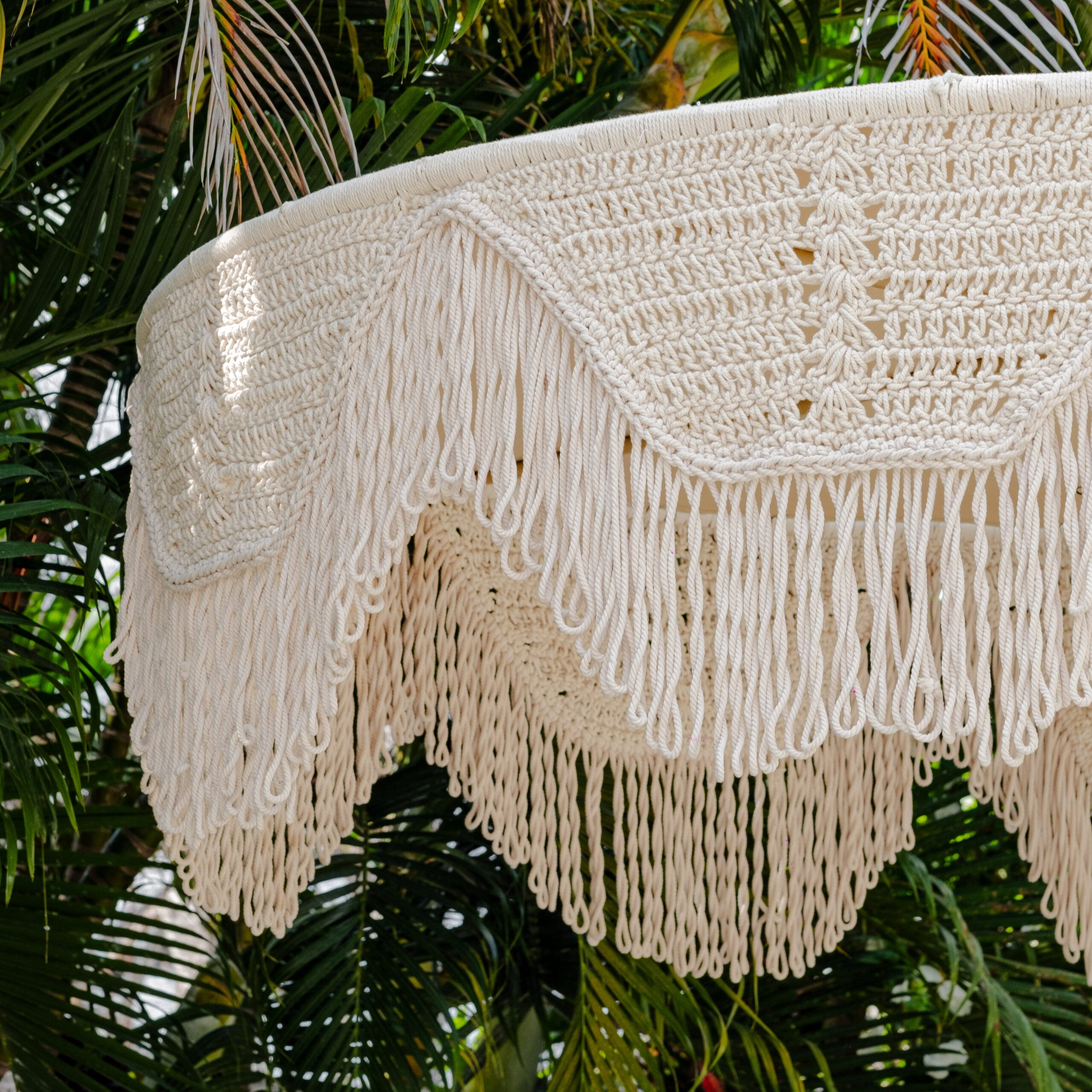 Handgeknoopte Parasol - Polynesië- Crème 250cm - Handgeknoopte parasol - Todo Bien - livinglovely.nl