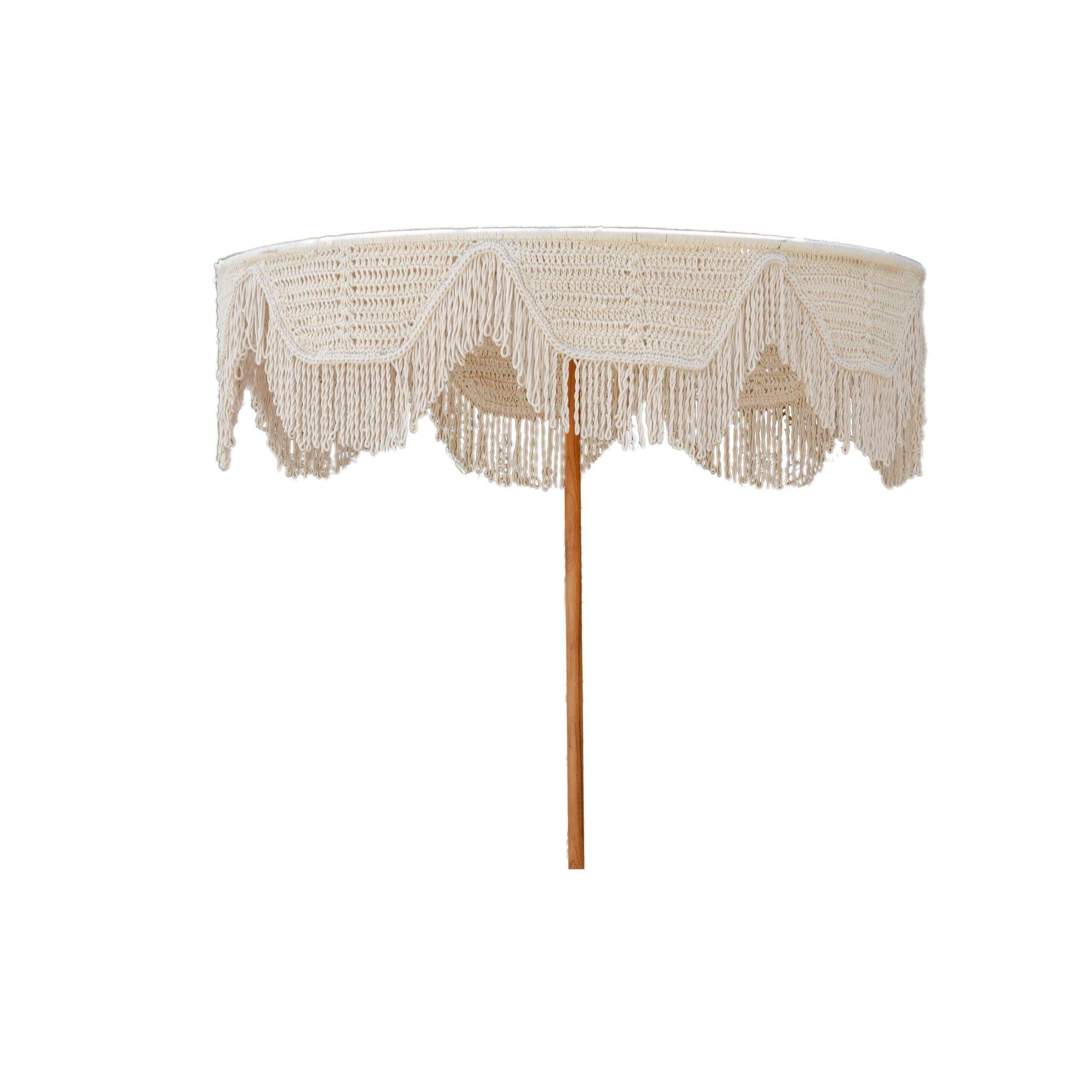 Handgeknoopte Parasol - Polynesië- Crème 250cm - Handgeknoopte parasol - Todo Bien - livinglovely.nl