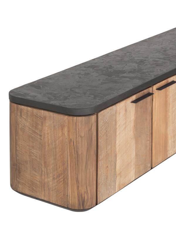 Hanging TV stand Soho small, 2 doors, 2 drawers - - DTP Home - livinglovely.nl