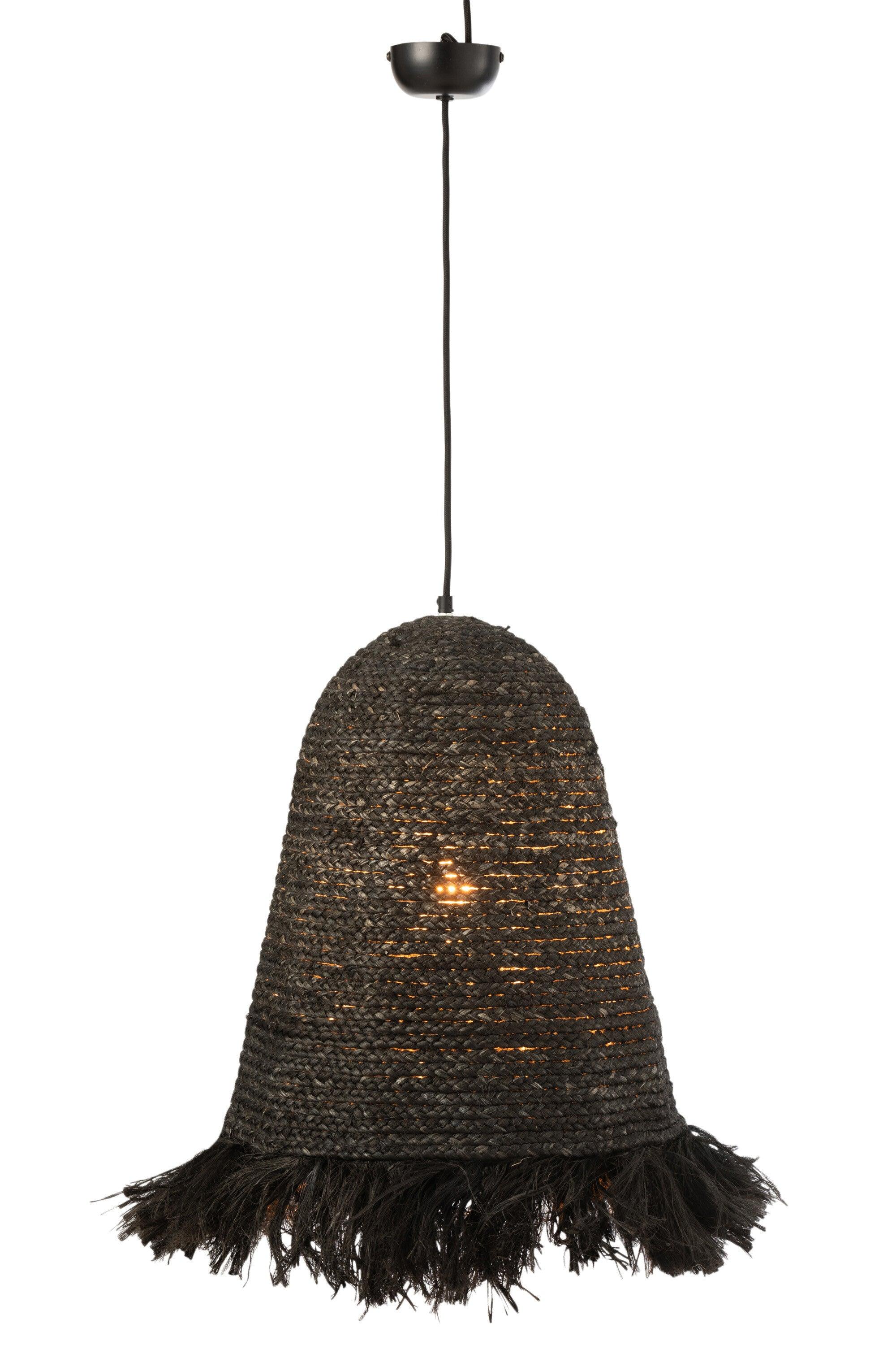 Hanglamp Ozie Bananen Vezels Zwart - Hanglamp - J-Line - livinglovely.nl