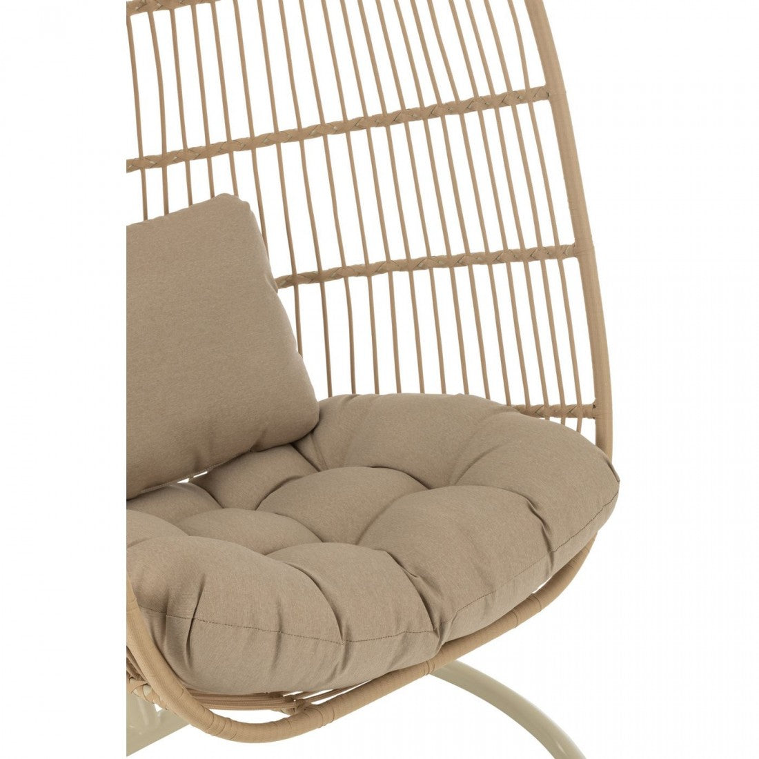 Hangstoel Egga Metaal/Koord Beige - Hangstoel - J-Line - livinglovely.nl