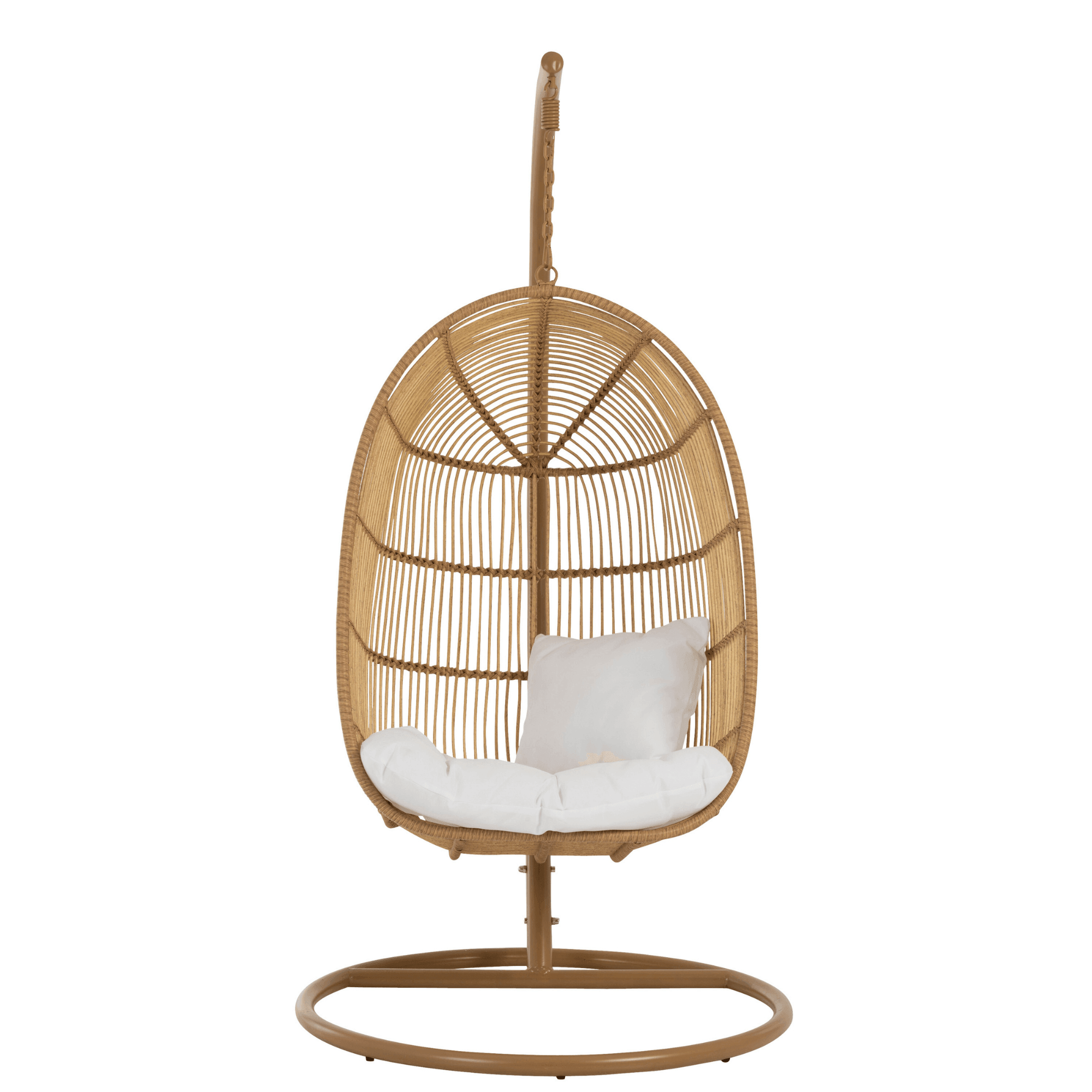 Hangstoel Ovaal Staal Naturel - Hangstoel - J-Line - livinglovely.nl