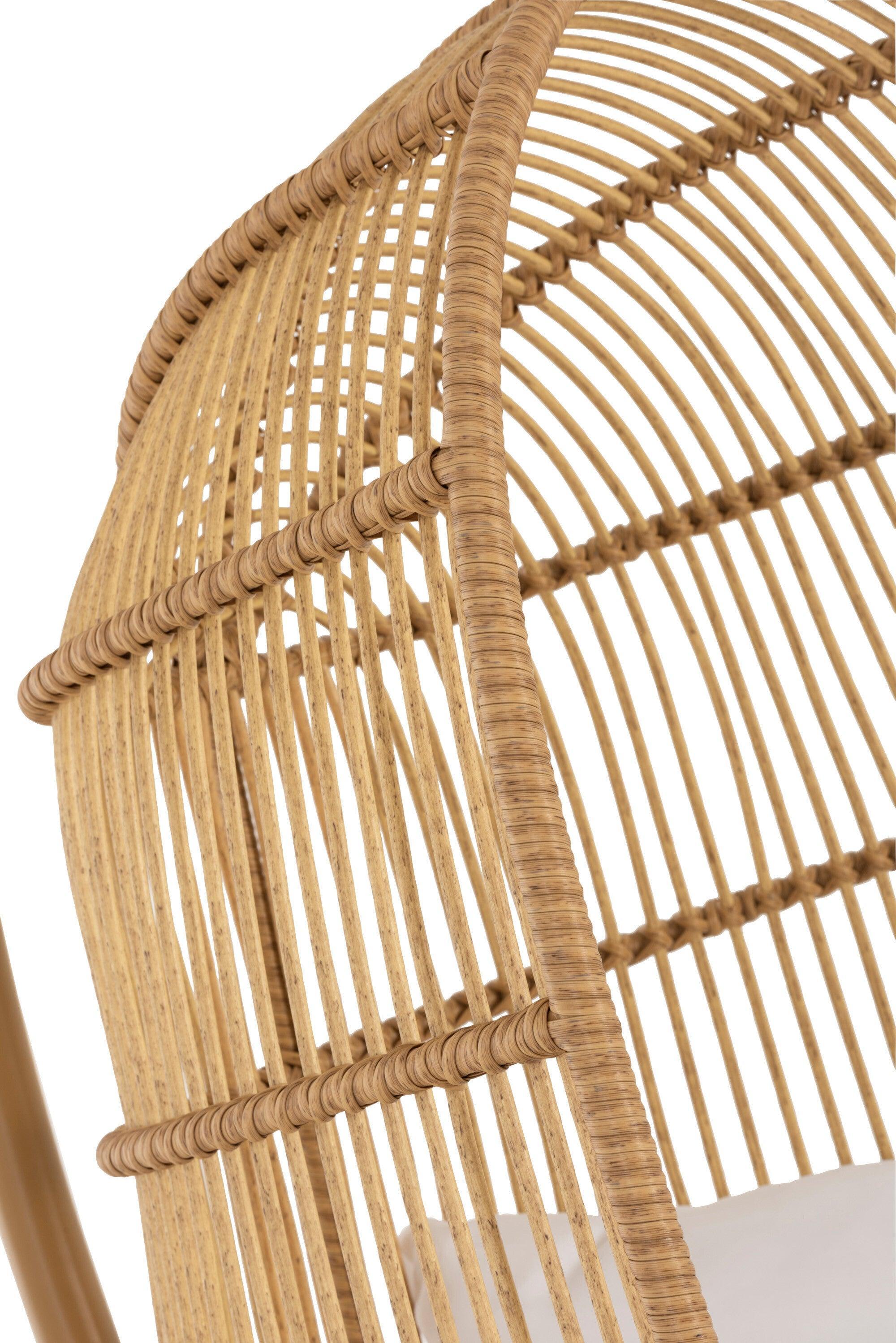 Hangstoel Ovaal Staal Naturel - Hangstoel - J-Line - livinglovely.nl