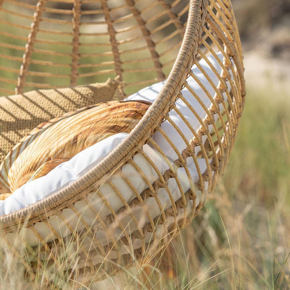 Hangstoel Rond Staal Naturel 119x110x193cm - Hangstoel - J-Line - livinglovely.nl