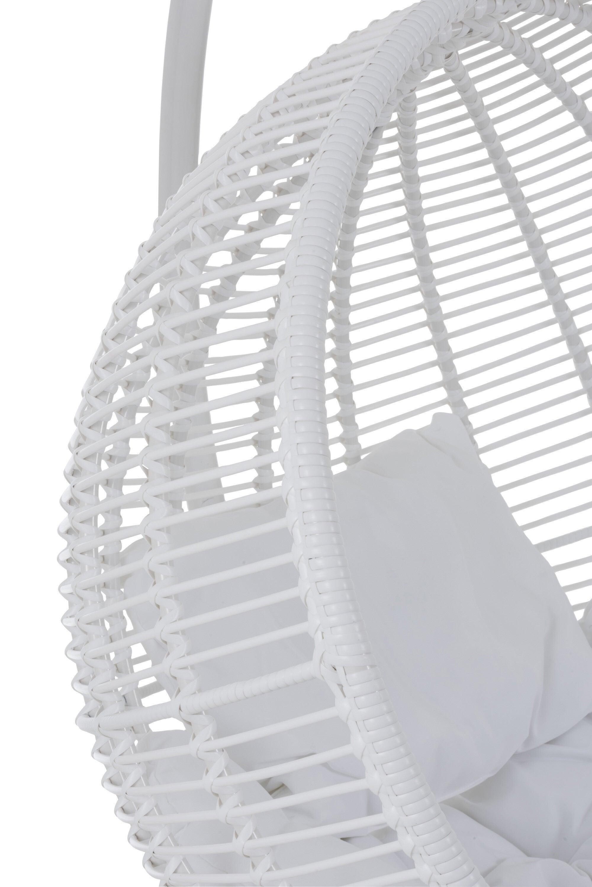 Hangstoel Rond Staal Wit - Hangstoel - J-Line - livinglovely.nl