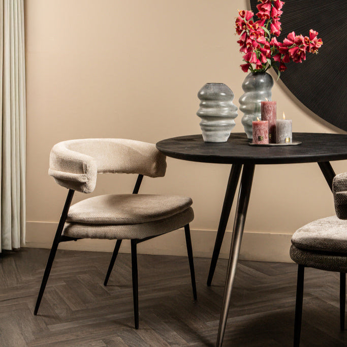 Helsinki Eetkamerstoel Cream PTMD - Eetkamerstoel - PTMD - livinglovely.nl