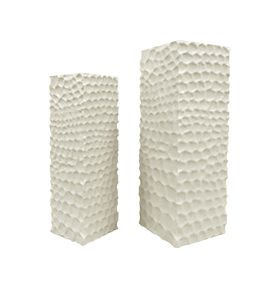 Isaiah White mdf Zuil nature design Set van 2 - Zuil - PTMD - livinglovely.nl