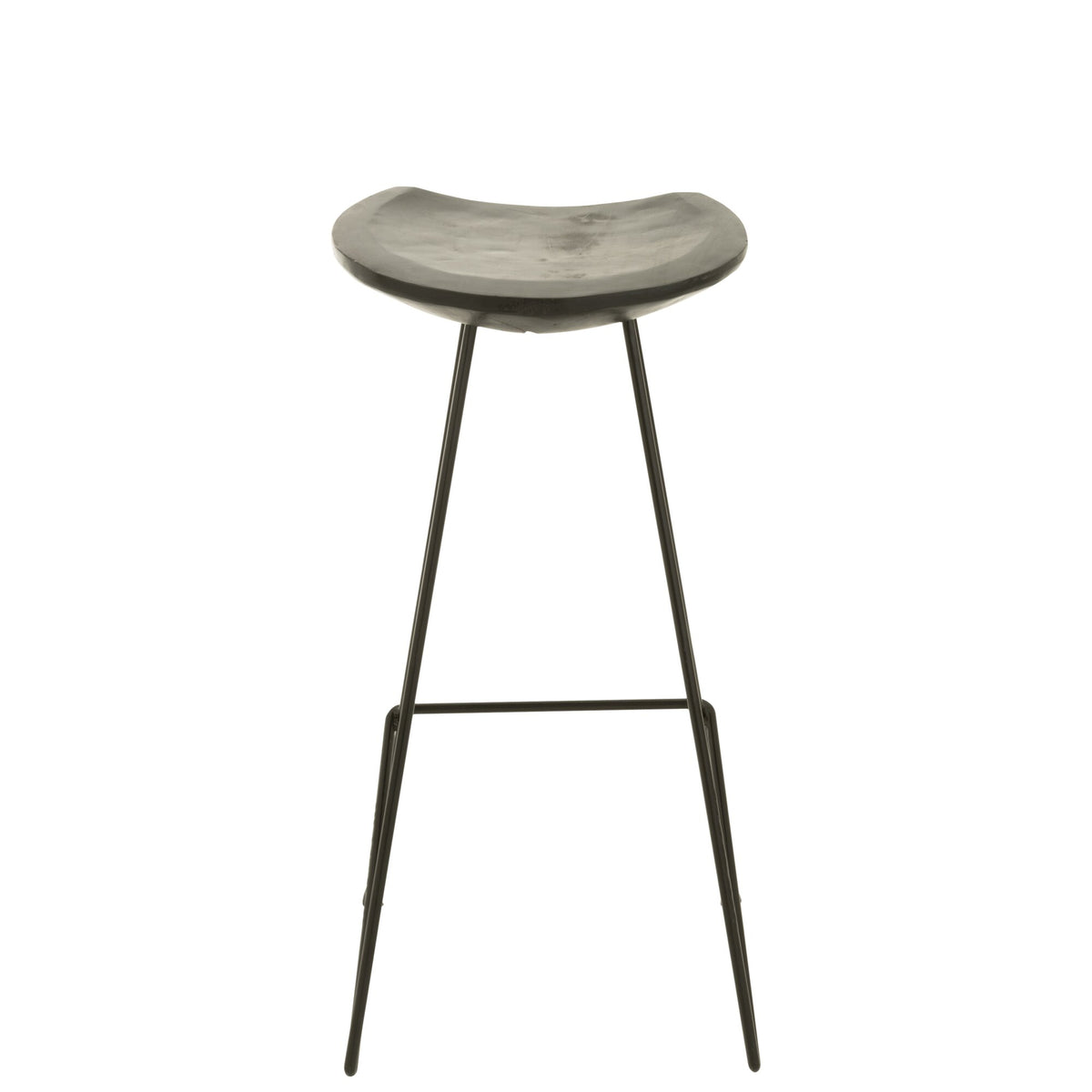J-Line Barstoel Teak Hout/IJzer Zwart