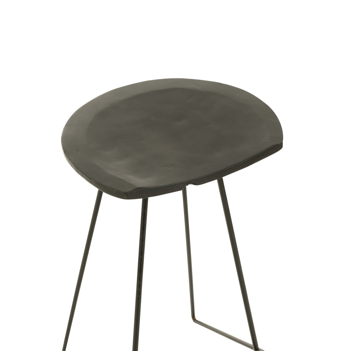 J-Line Barstoel Teak Hout/IJzer Zwart
