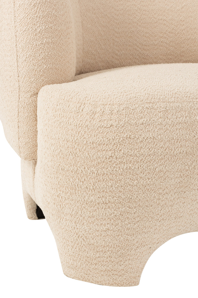 J-Line Witte Compacte 1-zits Fauteuil J-Line - Fauteuil - J-Line - livinglovely.nl
