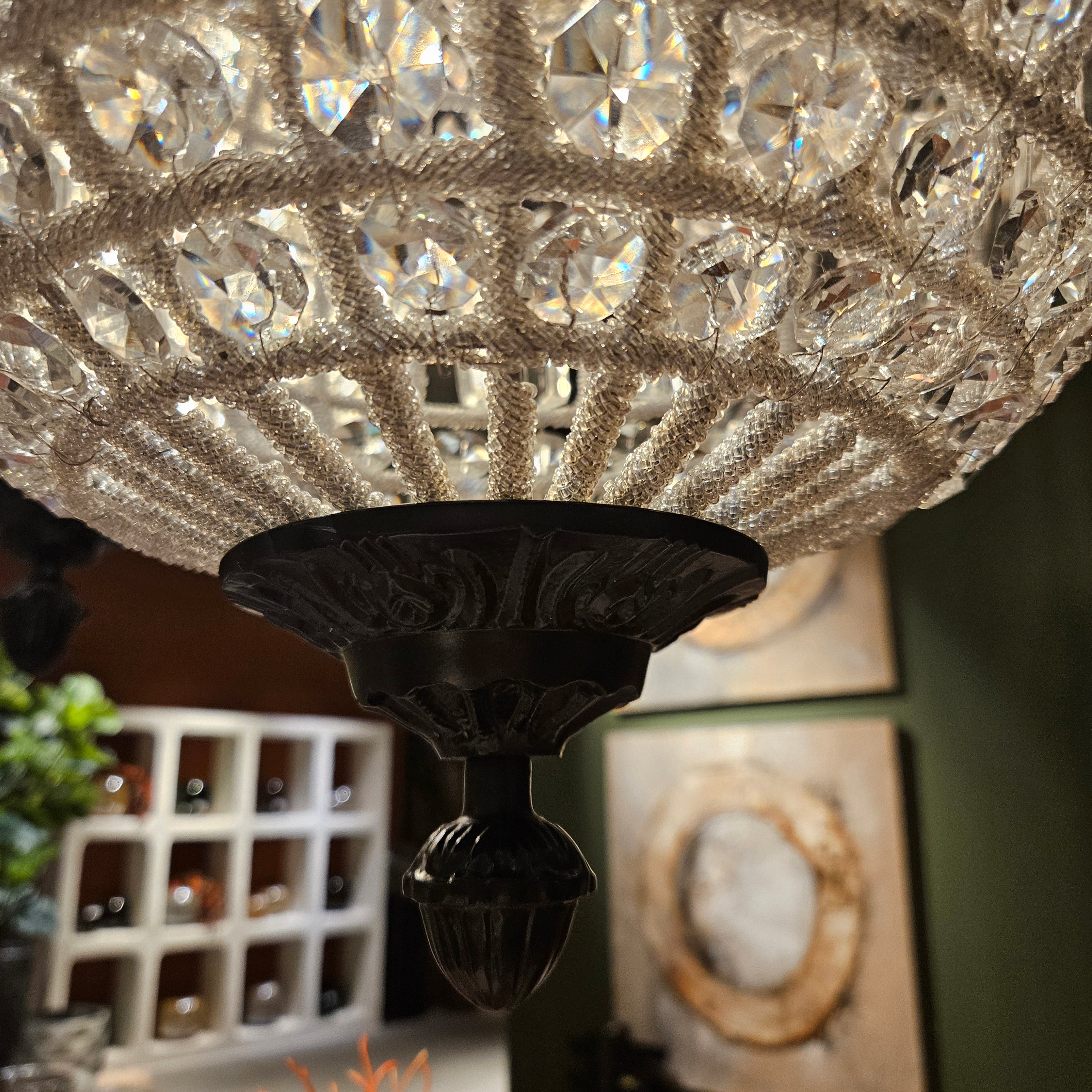 Jaris Crystal Hanging Ball Chandelier Lamp L 65x65x85cm PTMD - Hanglamp - PTMD - livinglovely.nl