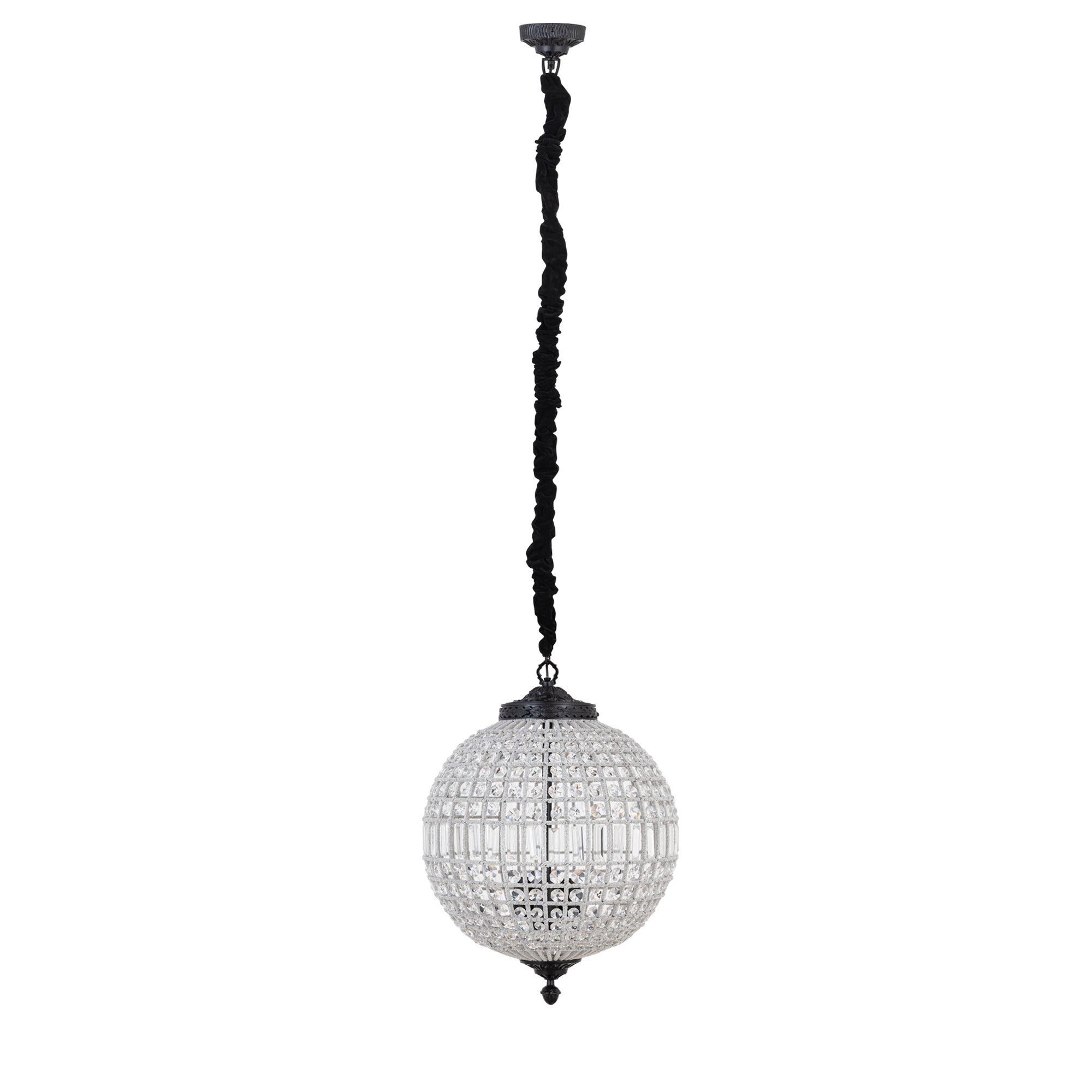 Jaris Crystal Hanging Ball Chandelier Lamp M 48x48x67cm PTMD - Hanglamp - PTMD - livinglovely.nl