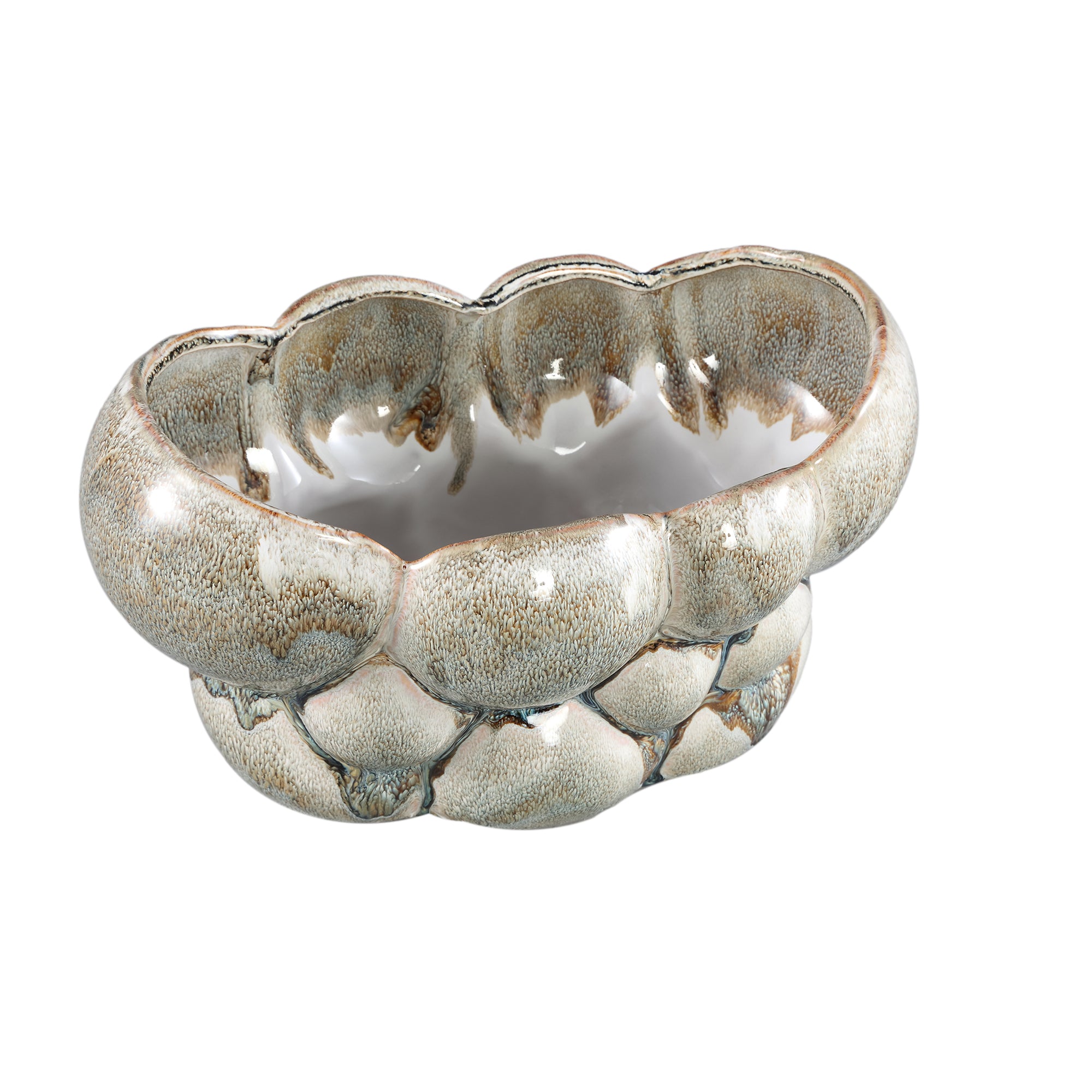 Jodie Green Ceramic Oval Outdoor Candle Circles Dripping L PTMD - Buitenkaars - PTMD - livinglovely.nl