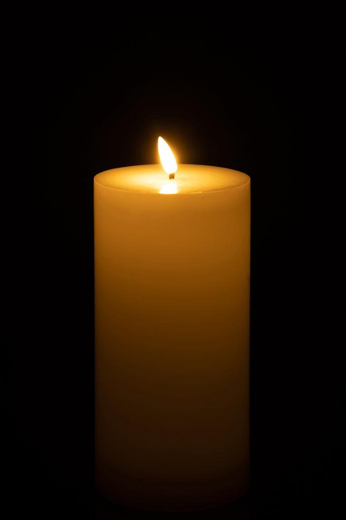 Kaars Led Wit Large - LED Kaars - J-Line - livinglovely.nl