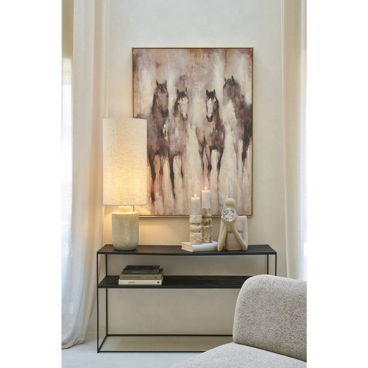 Kaarshouder Marmer Beige Small J-Line