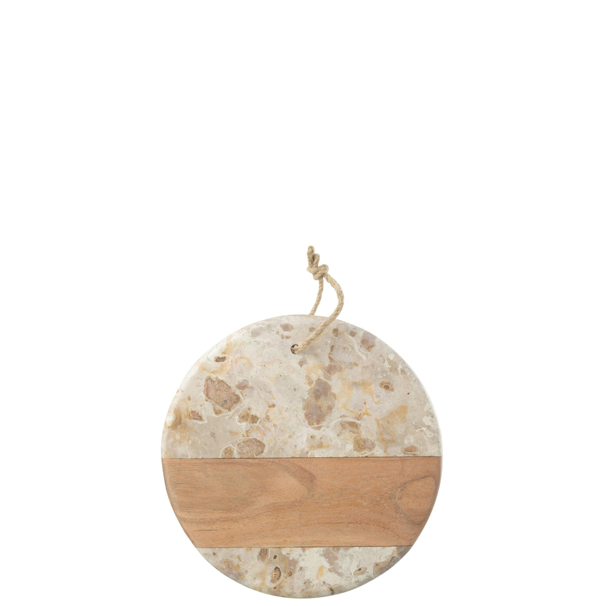 Kaasplank Rond Marmer Beige/Naturel J-Line