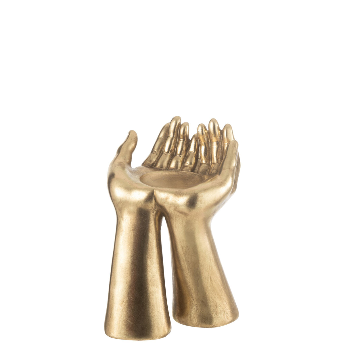 Kandelaar Handen Resine Goud J-Line