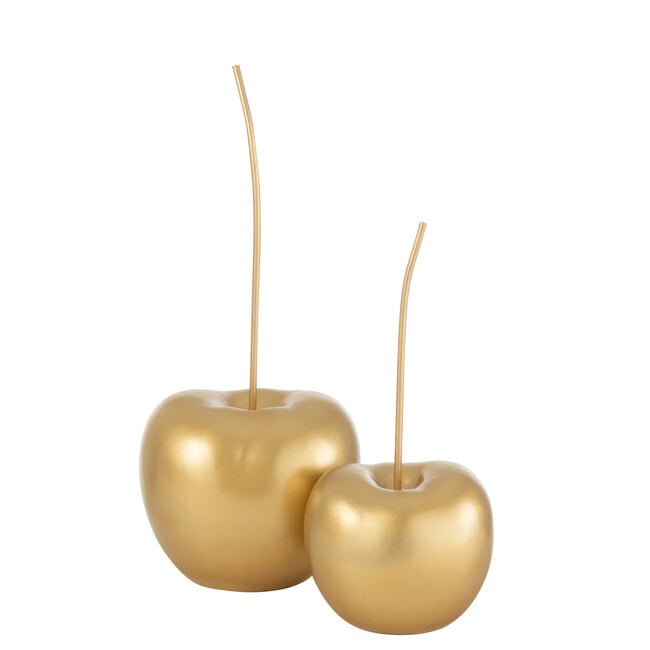Kers Resine Goud Small 20x17.5x41cm - Beeld - J-Line - livinglovely.nl