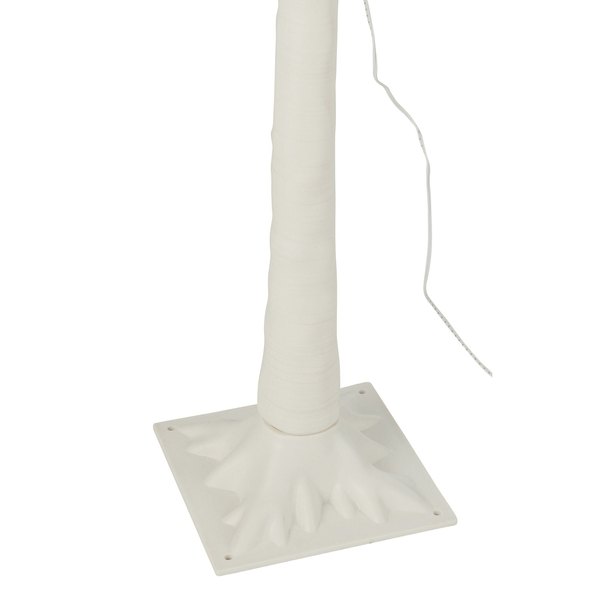 Kerstboom 2000 Led Plastiek Wit Medium H180cm van J-Line, witte kerstboom van plastiek, close-up van het materiaal