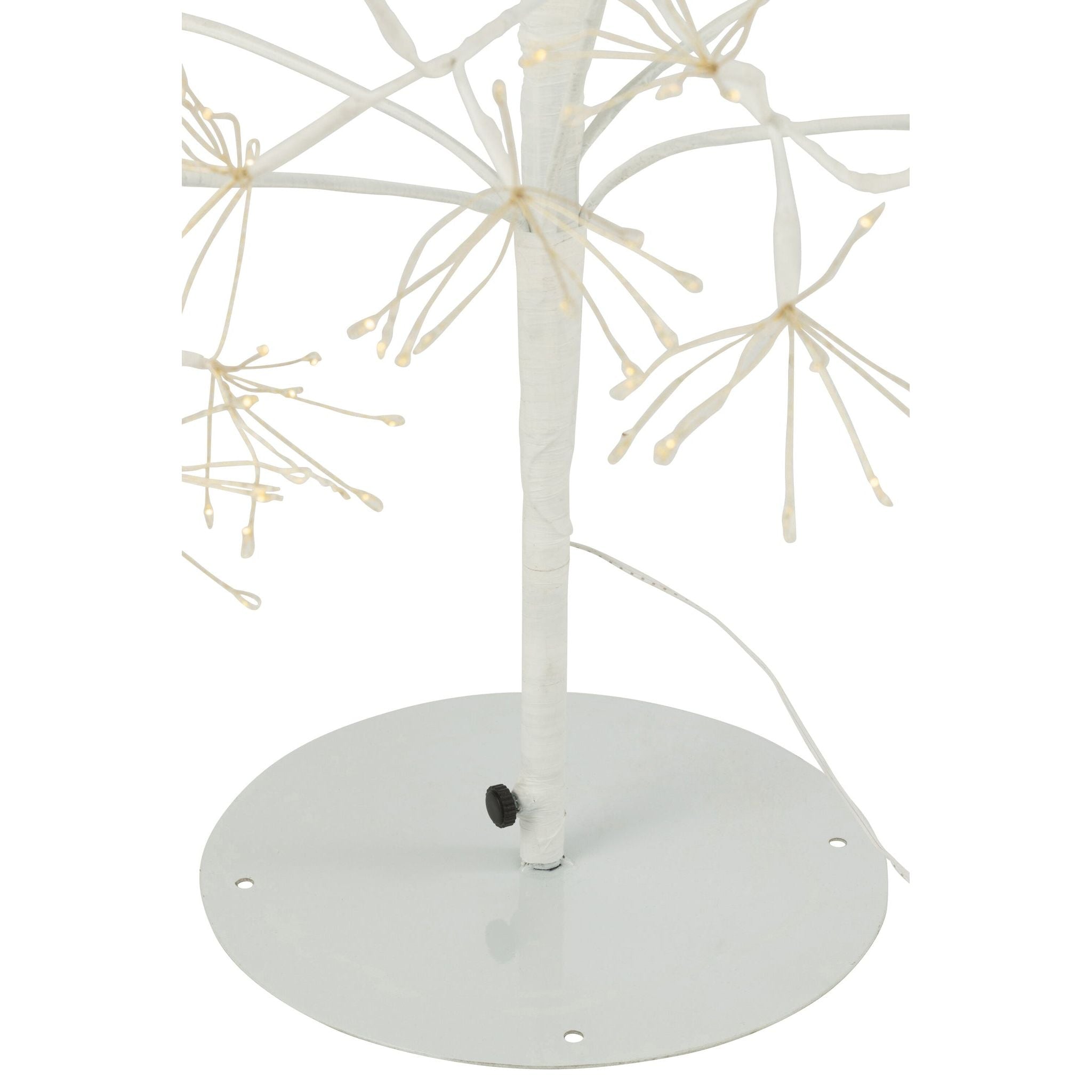Kerstboom 2700 Led Metaal Wit Medium H210cm van J-Line, witte kerstboom van metaal, in een feestelijk gestylede setting