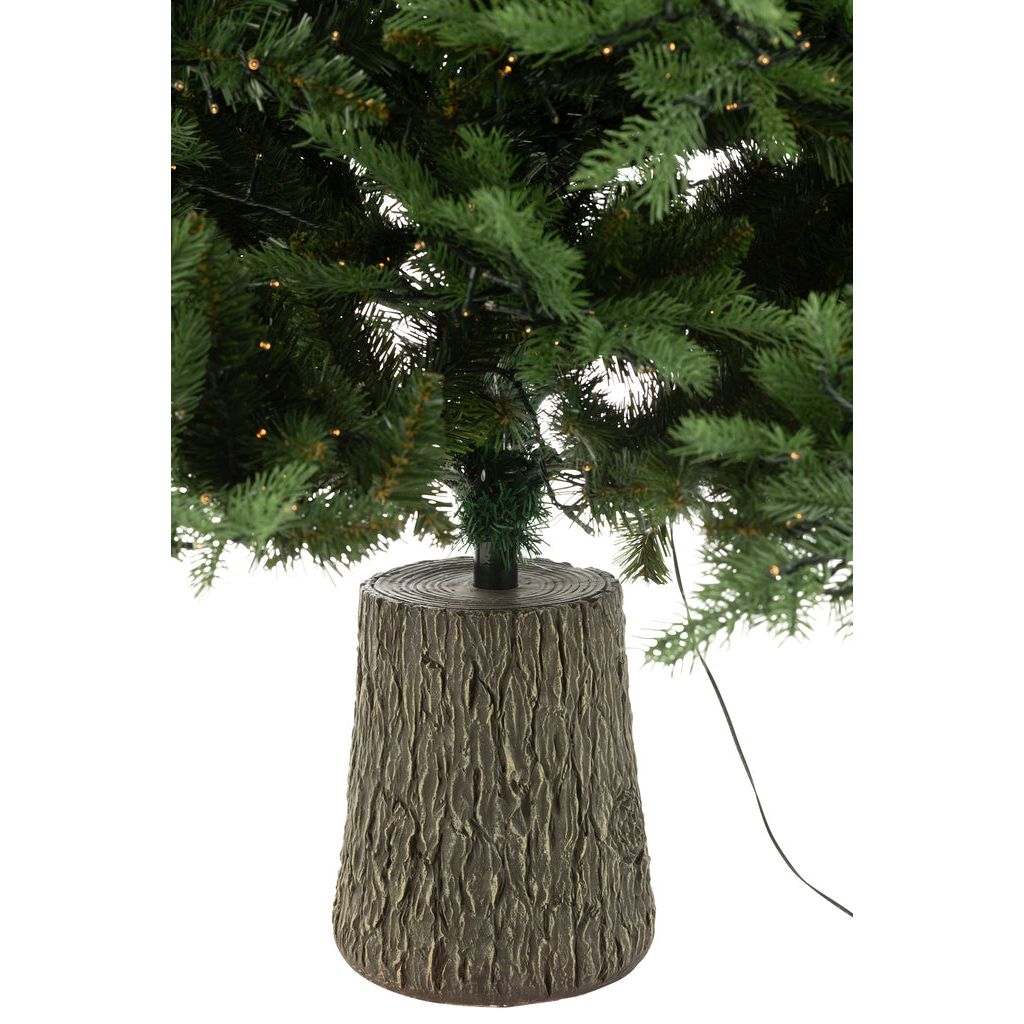Kerstboom 3000 Led Lichtjes Plastiek Groen H210cm van J-Line, geplaatst in een sfeervol interieur