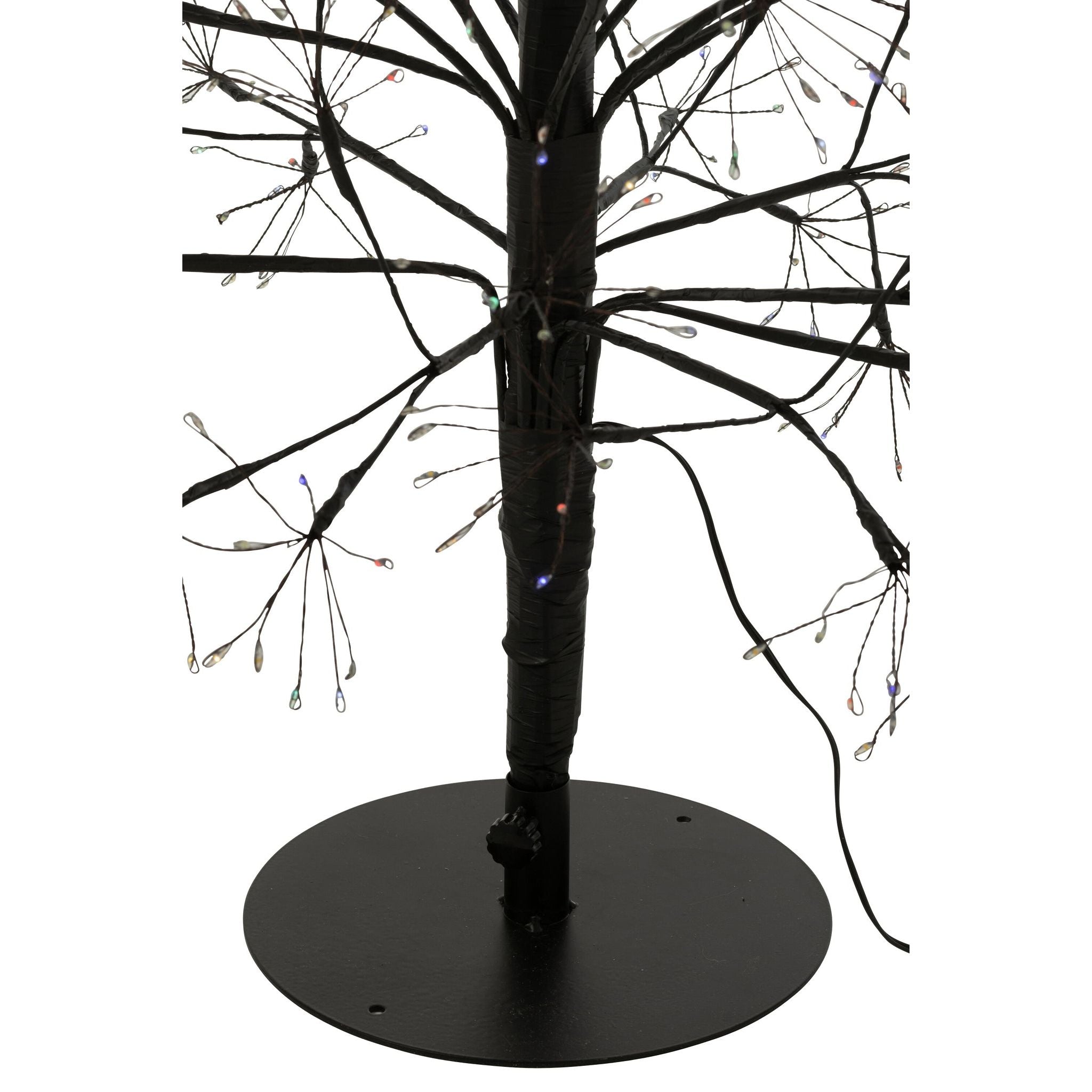Kerstboom Led Multicolor Lichten Metaal Zwart Large H180cm van J-Line, close-up van het materiaal