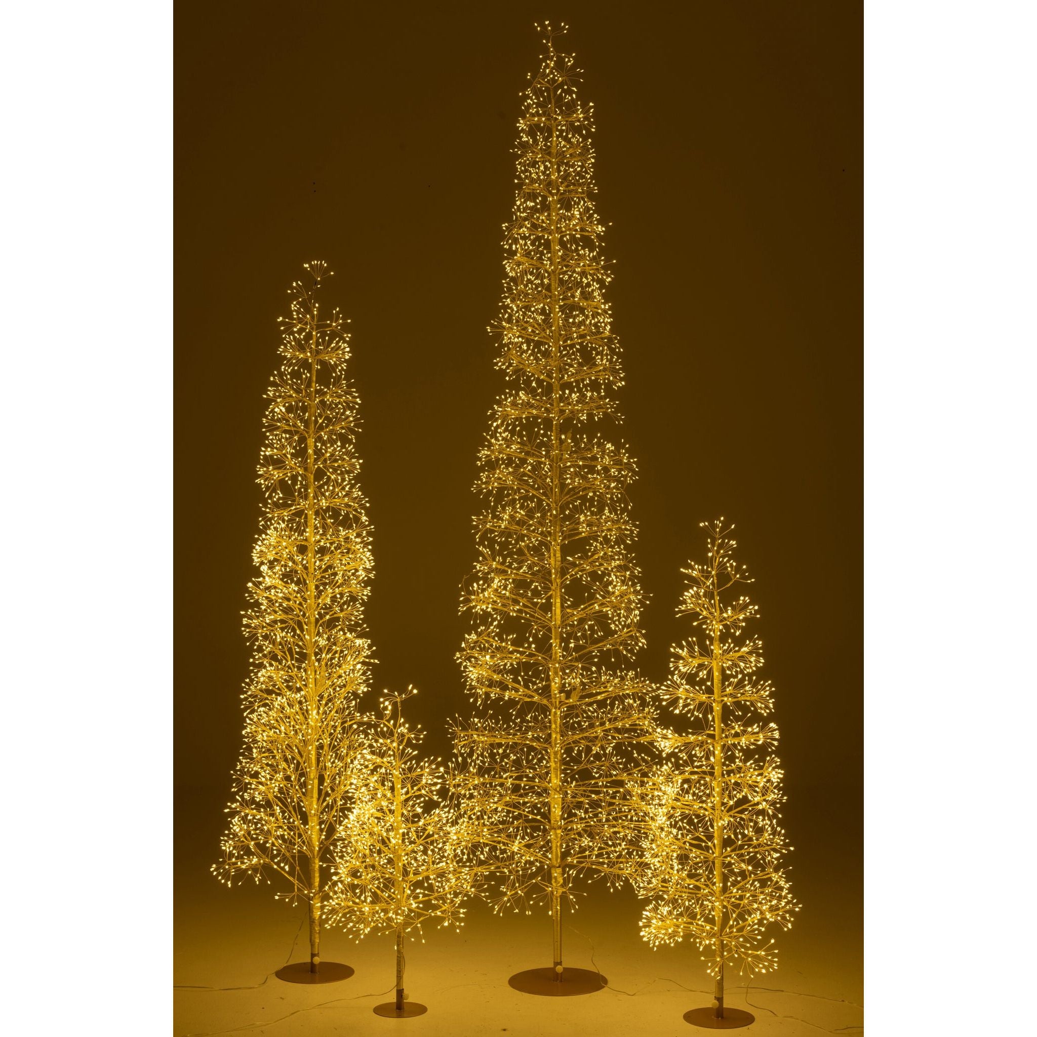 Kerstboom Led Warm Witte Lichten Ijzer Goudkleurig Extra Large H240cm van J-Line, close-up van het materiaal