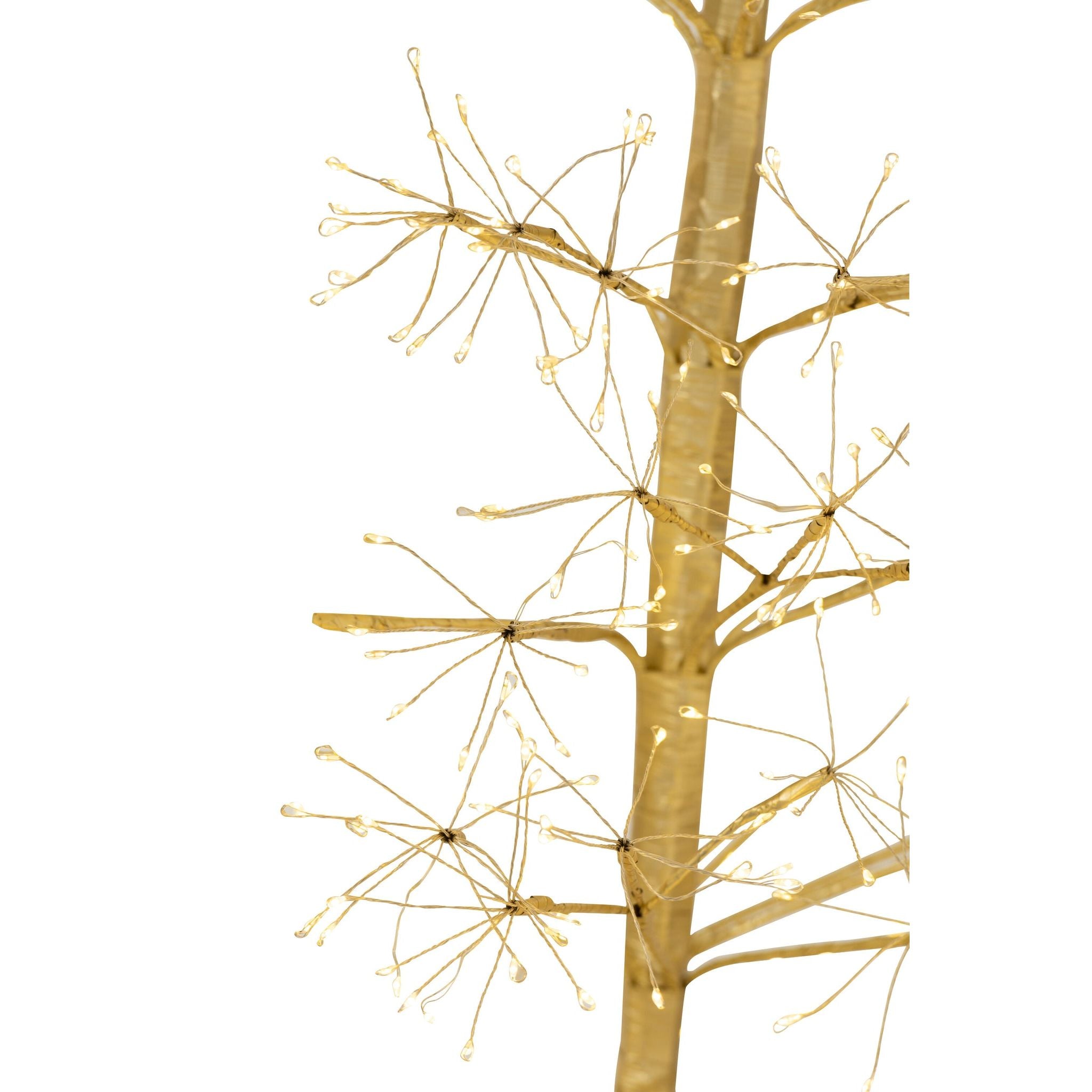 Kerstboom Led Warm Witte Lichten Ijzer Goudkleurig Large H180cm van J-Line, in een feestelijk gestylede setting