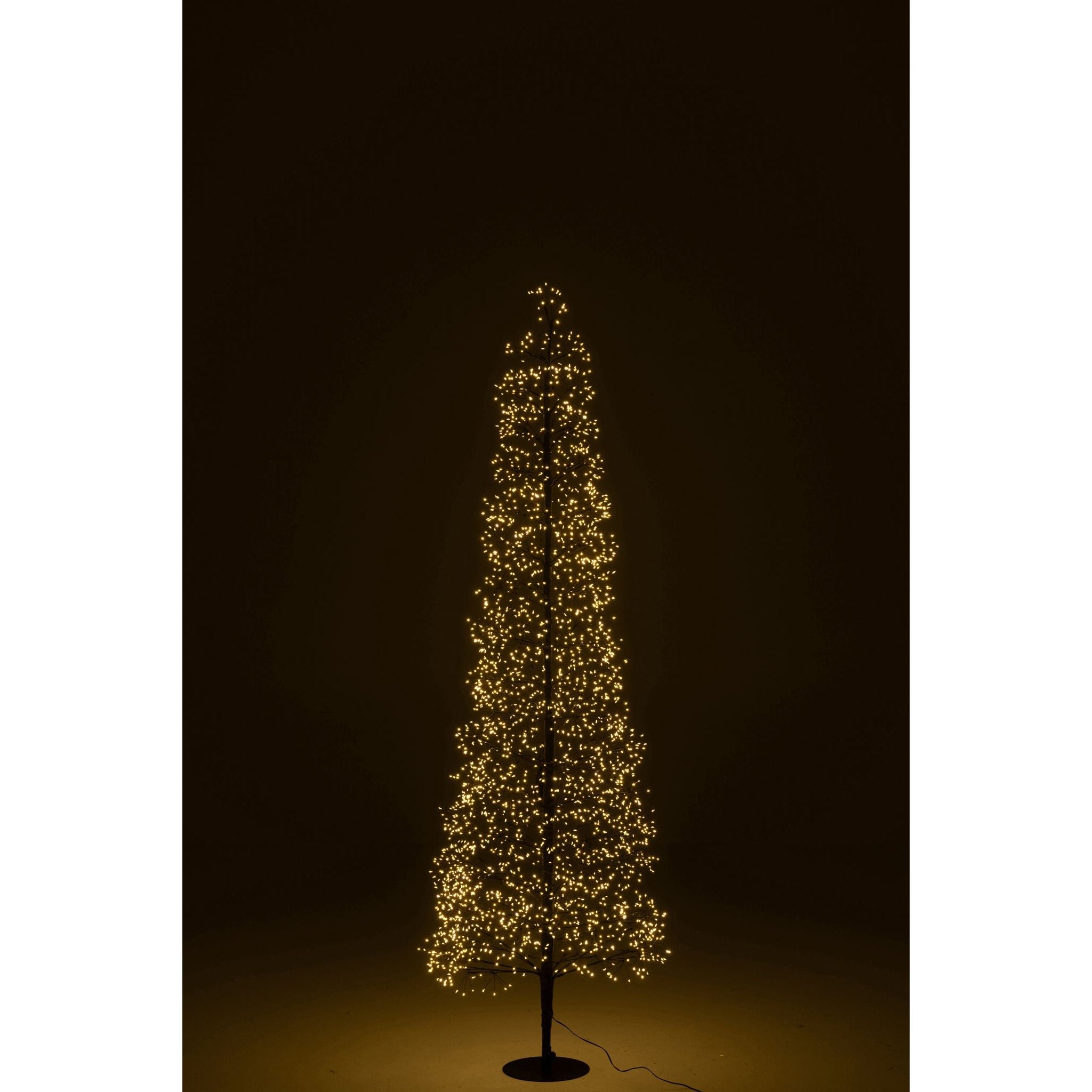 Kerstboom Led Warm Witte Lichten Ijzer Zwart Large H180cm van J-Line, vanuit een andere hoek gefotografeerd